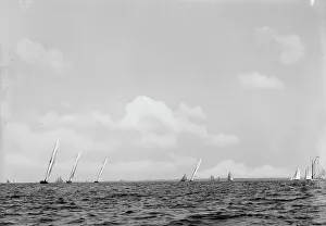 Johnston Js Prints: Start of 46 footers, Goelet Cup Race, 1891. Creator: Johns Johnston