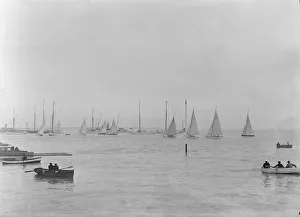 Start of 6 Metre Class boats for the first British-American Cup, 1921