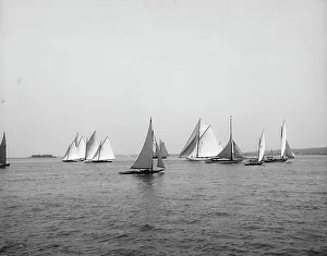 Johnston Js Prints: Start, Atlantic Yacht Club regatta, 1897 June 15. Creator: Johns Johnston