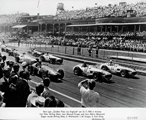Motor Race Prints: Start of the British Grand Prix, Aintree, Liverpool, 1955