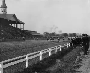 Race Course Prints: Start, Churchill Downs, Louisville, Ky. The, c1907. Creator: Unknown