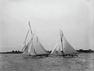 Regatta Prints: Start, forty footers, August 18, 1890, 1890 August 18. Creator: Unknown
