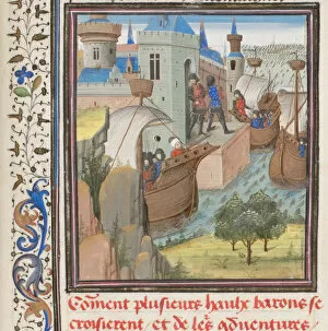 Baldwin I Gallery: Start to the Fourth Crusade. Miniature from the Historia by William of Tyre, 1460s