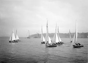 Start Prints: Start of International 14 dinghy race from Island Sailing Club, 1934