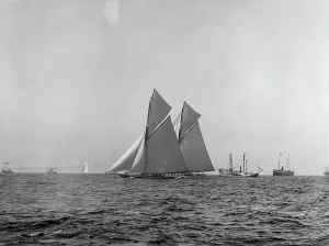 Ng Herreshoff Prints: The start, October 9, 1893, c1893. Creator: Henry Greenwood Peabody