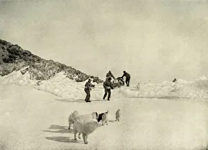 Shackleton Prints: Start of Western Party from Cape Royds, c1908, (1909)