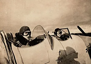 Ward Lock Prints: Starting on an instructional flight in a Miles Magister