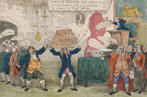 Charles Fox Prints: The State Auction, March 26, 1784. March 26, 1784. Creator: Thomas Rowlandson