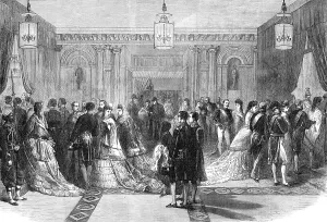 Guests Prints: A State Ball at the Tuileries Palace: the Grand Vestibule, 1870. Creator: Unknown