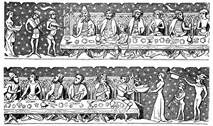 A state banquet, 15th century, (1870)