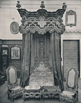 Edward F Prints: State Bed, English, c. 1708, 1928