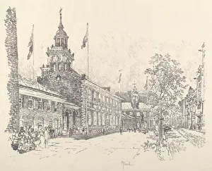 State Buildings, 1912. Creator: Joseph Pennell