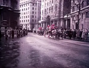 State coaches passing Bush House, Aldwych, London, c1952. Creator: Arthur Charles Kirby Ware