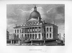 State House Prints: State House, Boston, Massachusetts, 1855