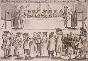 Lottery Collection: State Lottery at Guildhall, London, 1763