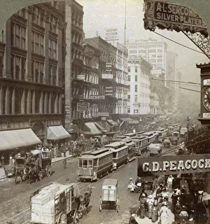 Office Block Prints: State Street, Chicago, Illinois, USA, 1908. Artist: Underwood & Underwood