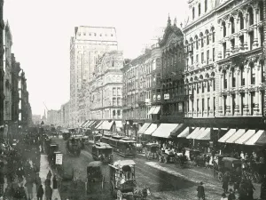 Newnes Prints: State Street, Chicago, USA, 1895. Creator: W &s Ltd