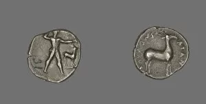 Stater (Coin) Depicting Caulos and Deer, 480-388 BCE. Creator: Unknown