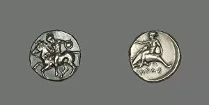 Stater Collection: Stater (Coin) Depicting a Horseman, 380-345 BCE. Creator: Unknown