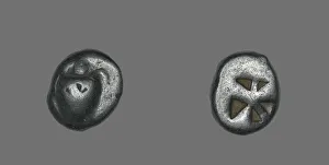 Turtle Prints: Stater (Coin) Depicting a Sea Turtle, 600-550 BCE. Creator: Unknown
