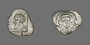 Achaemenian Gallery: Stater (Coin) Portraying Mithrapata, 380-375 BCE. Creator: Unknown