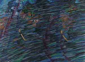 1911 Prints: Stati d'animo - Quelli che vanno, 1911. Creator: Boccioni; Umberto (1882-1916)