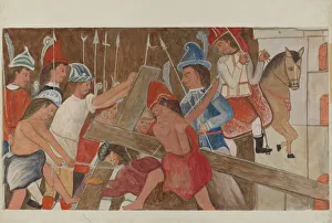 Station of The Cross No. 3: Jesus Falls the First Time, c. 1936