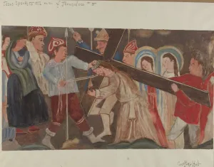 Holt Geoffrey Prints: Station of the Cross No. 8: Jesus Speaks to the Women of Jerusalem, c. 1936