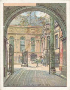 Wd Ho Prints: Stationers Hall, Paternoster Row, 1929