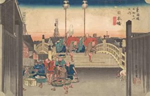 Feudalism Gallery: Stations One: Morning View of Nihonbashi, ca. 1833-34. ca. 1833-34
