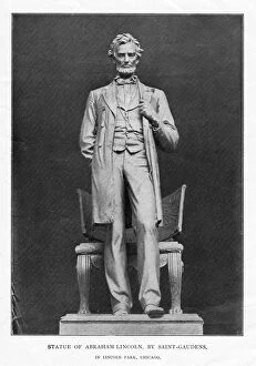 Augustus Saint Gaudens Gallery: Statue of Abraham Lincoln, Lincoln Park, Chicago, 1887. Artist: Augustus Saint-Gaudens