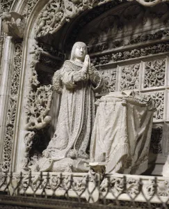 Statue of Alfonso, Infante of Castile (1453-1468) in his grave to the Charterhouse of Miraflores