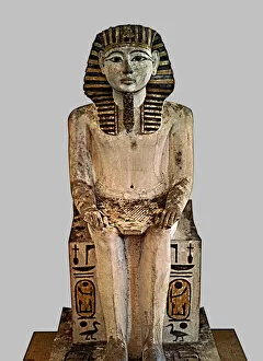 Egyptian Art Gallery: Statue of Amenophis II or Amenhotep, in the XVIII dynasty
