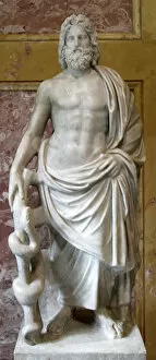 Aesculapius Collection: Statue of Asklepios, Greek God of Healing, 2nd century