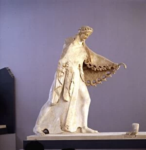 Acropolis Of Athens Collection: Statue of Athena from the ancient Temple of Athena on the Acropolis, c525 BC