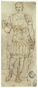 Octavian Prints: Statue of Augustus Caesar (recto and verso)