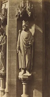 Frankish Prints: Statue of Clovis, Church of Sainte-Clotilde, Paris, 1856. Creator: Charles Marville