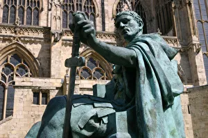 York Prints: Statue of Constantine the Great, York, North Yorkshire