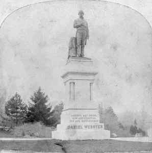Statue of Daniel Webster, Central Park, New York, USA, late 19th or early 20th century Artist: Kilburn Brothers