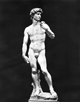 Statue of David, Florence, Italy, 1893. Artist: John L Stoddard Statue of David, Florence, Italy, 1893. Artist: John L Stoddard
