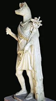 Anubis Collection: Statue of the dog-headed Romano-Egyptian god Anubis