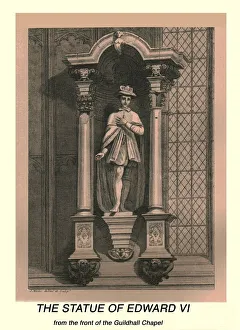 Mills Prints: The Statue of Edward VI, 1886. Artist: J Mills