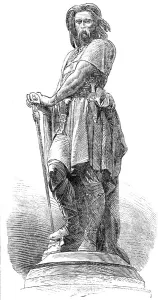 Gaul Prints: Statue of the Gaulish chieftain Vercingetorix, 1865. Creator: Unknown