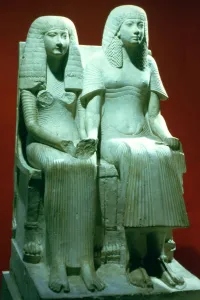 Married Life Prints: Statue of a Husband and Wife, Egyptian, 18th Dynasty