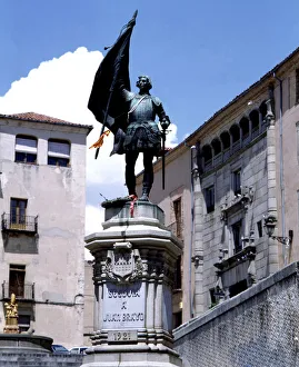 Statue of Juan Bravo (1483-1521), Segovia aristocrat and leader of the revolt of the Communards