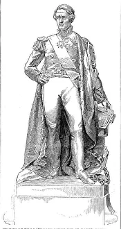 Admiral Prints: Statue of the late Lord Lyons for St. Paul's Cathedral, 1860. Creator: Unknown