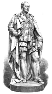 Stocking Prints: Statue of the late Prince Consort, at Belfast, 1870. Creator: Unknown
