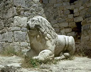 Handicraft Prints: Statue of a lion, Baths of Faustina