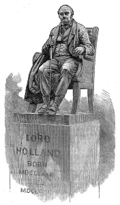 Sir Joseph Edgar Boehm Prints: Statue of the third Lord Holland, Holland Park, Kensington, 1872. Creator: Unknown