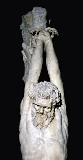 Copy Prints: A statue of Marsyas the satyr. A Roman copy of a Hellenistic original in the style of Pergamon